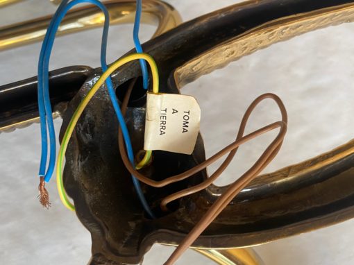 1970/80′ Pair Of Gilt Bronze Sconces Signed Valenti Decor Passementerie - Image 9