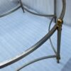 1970' Table Basse De Forme Ronde  Maison Jansen Fer et Bronze , H 47,5 , Ø 98 cm – Image 7