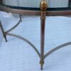 1970' Table Basse De Forme Ronde  Maison Jansen Fer et Bronze , H 47,5 , Ø 98 cm – Image 4