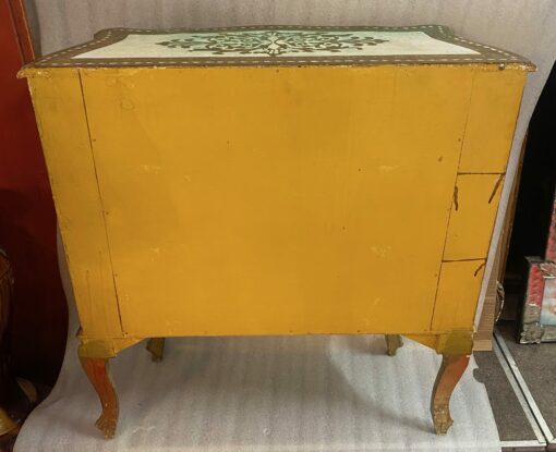 1970′ Crossbow Commode 3 Drawers Golden Wood Italian Renaissance Style 78 X 32 X H 78 cm - Image 2