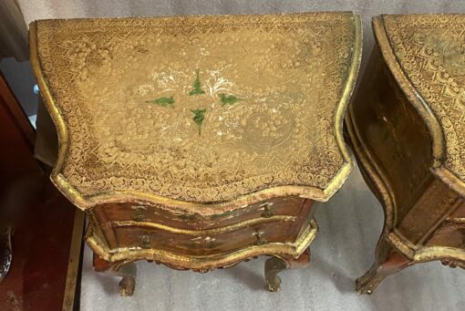 1950/70 Paire De Chevets Italiens Bois Doré 47 X 30 X H 59 cm – Image 6