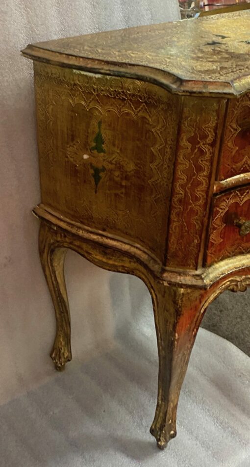 1950/70 Paire De Chevets Italiens Bois Doré 47 X 30 X H 59 cm – Image 4