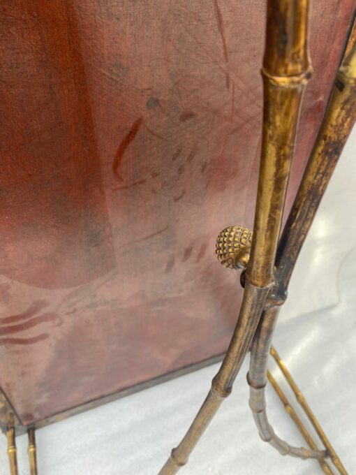 1970′ Table Basse Double Piétement Bronze Modèle Bambou Maison Baguès Laque De Chine 112 x 54 x H 38 cm – Image 17