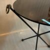 1940/50′ Pair Or Similar Wrought Iron And Brass Pedestal Tables Jacques Adnet Style Diameter 50 cm - Image 13