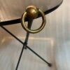 1940/50′ Pair Or Similar Wrought Iron And Brass Pedestal Tables Jacques Adnet Style Diameter 50 cm - Image 11