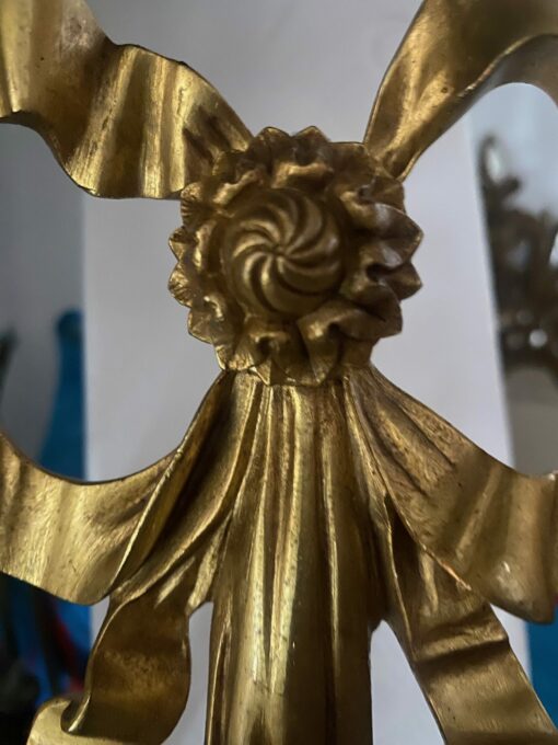 1890/1900' 3 Paires d' Appliques Style Louis 16 Bronze Doré D' Aprés Gouthiere – Image 24