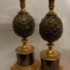 1950/70 Pair Of Bronze Pineapple Lamps Maison Charles Unsigned - Image 7