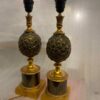 1950/70 Pair Of Bronze Pineapple Lamps Maison Charles Unsigned - Image 6