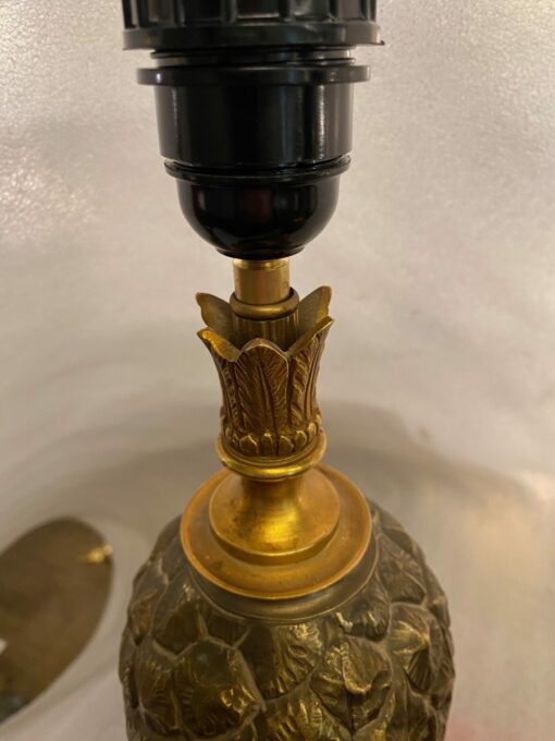 1950/70 Paire De Lampes à l’Ananas en Bronze Maison Charles Non Signées – Image 4