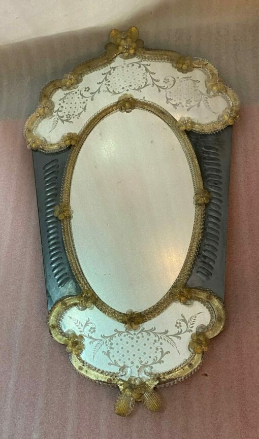 1950′ Veronese Two-Tone Murano Mirror 105 X 60 cm
