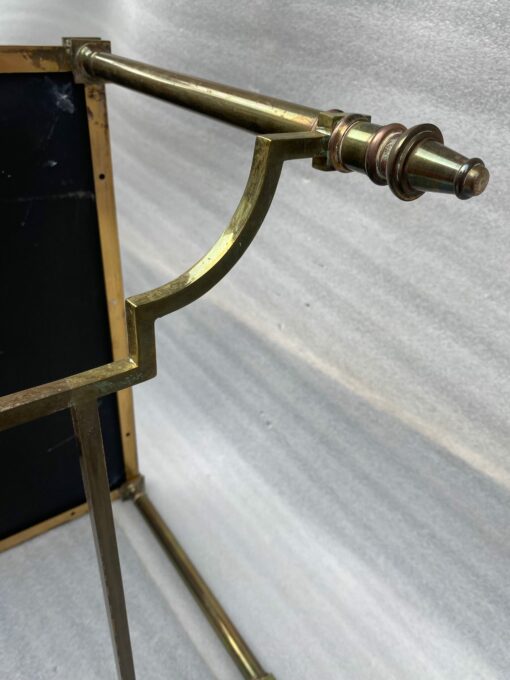 1950/70′ Pair of Side Tables Maison Jansen Aged Oxidized Mirror Trays 59.5 X 46 X H 43.5 cm - Image 3