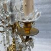 1950′ Paire De Lampes Girandoles Bronze 4 Bras Pampilles Et Poignards Baccarat H 66 cm – Image 9