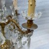 1950′ Paire De Lampes Girandoles Bronze 4 Bras Pampilles Et Poignards Baccarat H 66 cm – Image 12