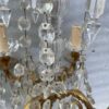 1950′ Paire De Lampes Girandoles Bronze 4 Bras Pampilles Et Poignards Baccarat H 66 cm – Image 14