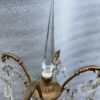 1950′ Paire De Lampes Girandoles Bronze 4 Bras Pampilles Et Poignards Baccarat H 66 cm – Image 15