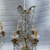 1950′ Paire De Lampes Girandoles Bronze 4 Bras Pampilles Et Poignards Baccarat H 66 cm – Image 19