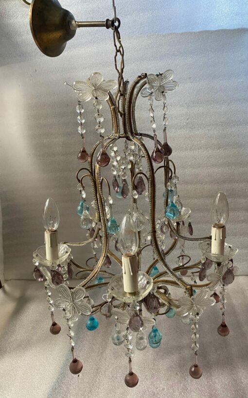 1970′ Genois Chandelier with 5 Arms of Light