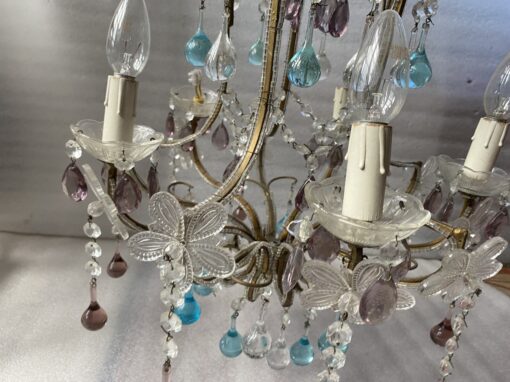 1970′ Genois Chandelier with 5 Arms of Light - Image 8
