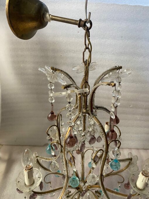 1970′ Genois Chandelier with 5 Arms of Light - Image 6