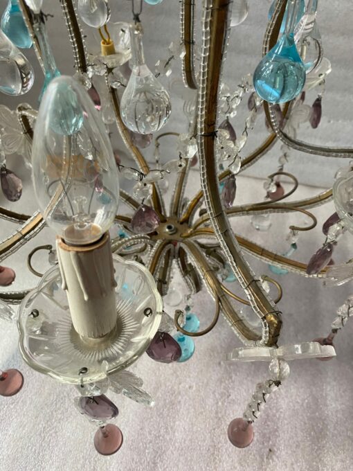 1970′ Genois Chandelier with 5 Arms of Light - Image 4