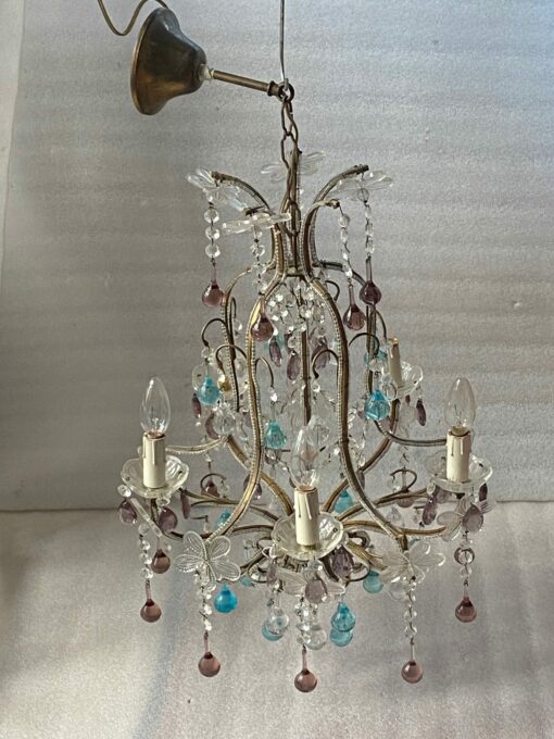 1970′ Genois Chandelier with 5 Arms of Light - Image 2