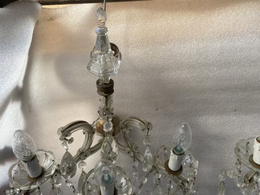 1940/50 'Pair Of Bohemian Crystal Dagger Sconces Marie Therese - Image 8