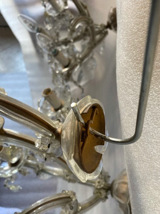 1940/50 'Pair Of Bohemian Crystal Dagger Sconces Marie Therese - Image 2