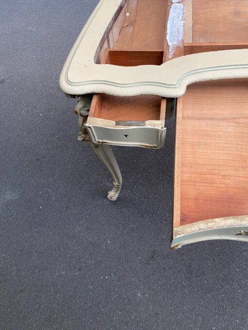 1950′ Painted Wood Dressing Table Crossbow Shape Signed A. Bastet A Lyon 105 X 65 cm - Image 20