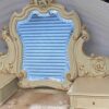 1950′ Painted Wood Dressing Table Crossbow Shape Signed A. Bastet A Lyon 105 X 65 cm - Image 5