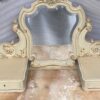 1950′ Painted Wood Dressing Table Crossbow Shape Signed A. Bastet A Lyon 105 X 65 cm - Image 4