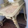 1950′ Painted Wood Dressing Table Crossbow Shape Signed A. Bastet A Lyon 105 X 65 cm - Image 2