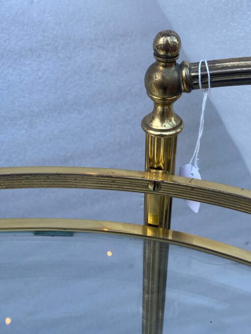1970′ Oval Rolling Bar in Bronze and Brass Maison Baguès - Image 4