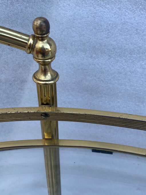 1970′ Oval Rolling Bar in Bronze and Brass Maison Baguès - Image 3