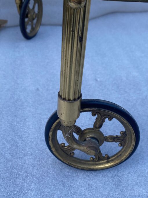 1970′ Oval Rolling Bar in Bronze and Brass Maison Baguès - Image 2