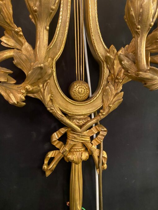 1890/1900' 3 Paires d' Appliques Style Louis 16 Bronze Doré D' Aprés Gouthiere – Image 23