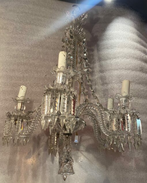 🔍  1950′ Lustre Cristal  5 Bras Baccarat