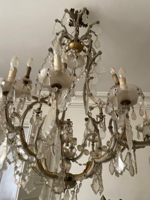 1900' Chandelier Cage 21 Lights Marie Thérèse in Bohemian Crystal H 140 X Ø 115 cm - Image 25