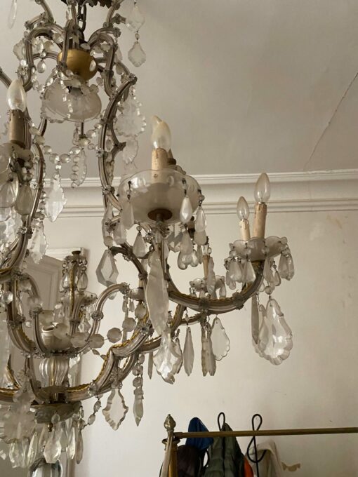 1900' Chandelier Cage 21 Lights Marie Thérèse in Bohemian Crystal H 140 X Ø 115 cm - Image 23