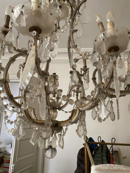 1900' Chandelier Cage 21 Lights Marie Thérèse in Bohemian Crystal H 140 X Ø 115 cm - Image 22