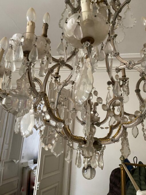 1900' Chandelier Cage 21 Lights Marie Thérèse in Bohemian Crystal H 140 X Ø 115 cm - Image 21