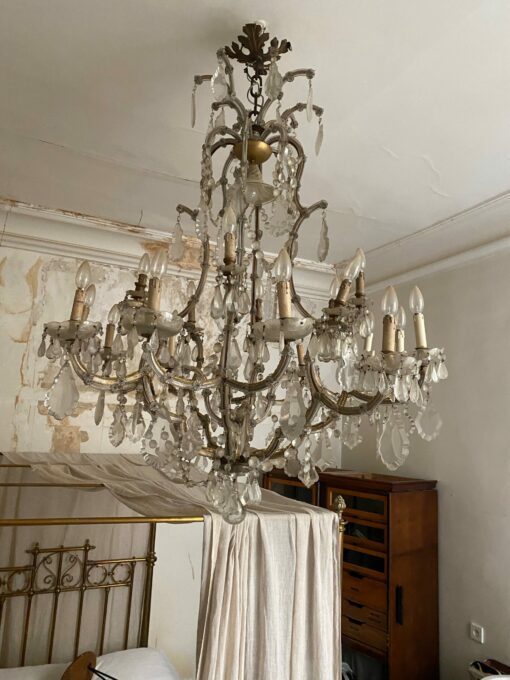 1900' Chandelier Cage 21 Lights Marie Thérèse in Bohemian Crystal H 140 X Ø 115 cm - Image 20