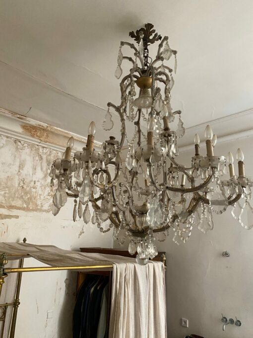 1900' Chandelier Cage 21 Lights Marie Thérèse in Bohemian Crystal H 140 X Ø 115 cm - Image 19