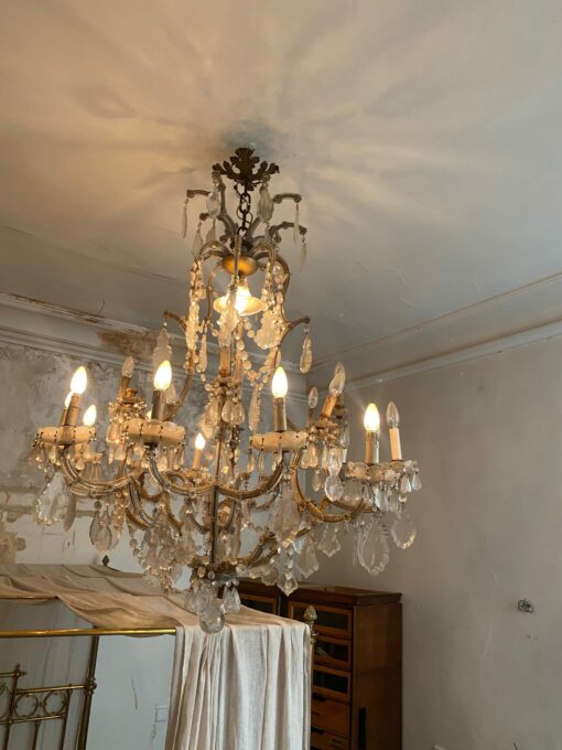 1900' Chandelier Cage 21 Lights Marie Thérèse in Bohemian Crystal H 140 X Ø 115 cm - Image 18