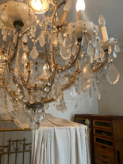 1900' Chandelier Cage 21 Lights Marie Thérèse in Bohemian Crystal H 140 X Ø 115 cm - Image 16