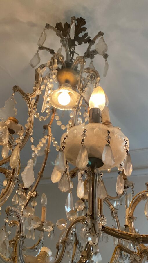 1900' Chandelier Cage 21 Lights Marie Thérèse in Bohemian Crystal H 140 X Ø 115 cm - Image 14