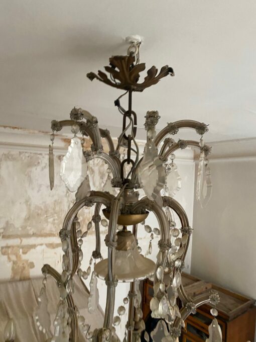 1900' Chandelier Cage 21 Lights Marie Thérèse in Bohemian Crystal H 140 X Ø 115 cm - Image 11