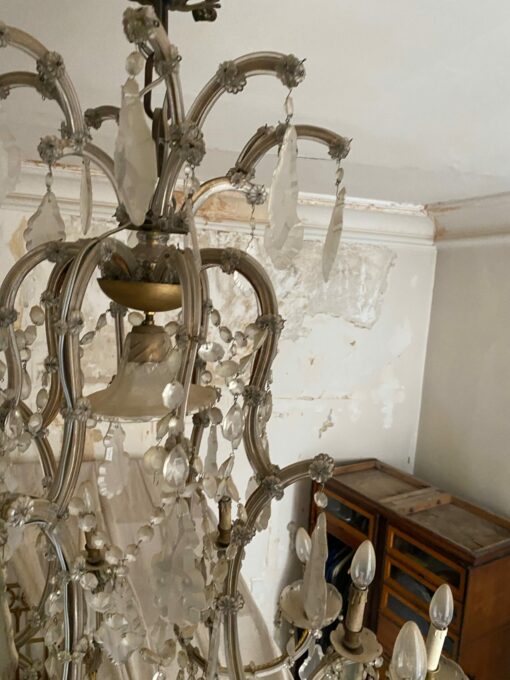 1900' Chandelier Cage 21 Lights Marie Thérèse in Bohemian Crystal H 140 X Ø 115 cm - Image 10