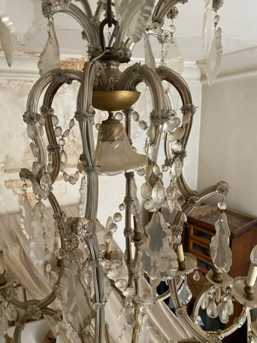 1900' Chandelier Cage 21 Lights Marie Thérèse in Bohemian Crystal H 140 X Ø 115 cm - Image 9