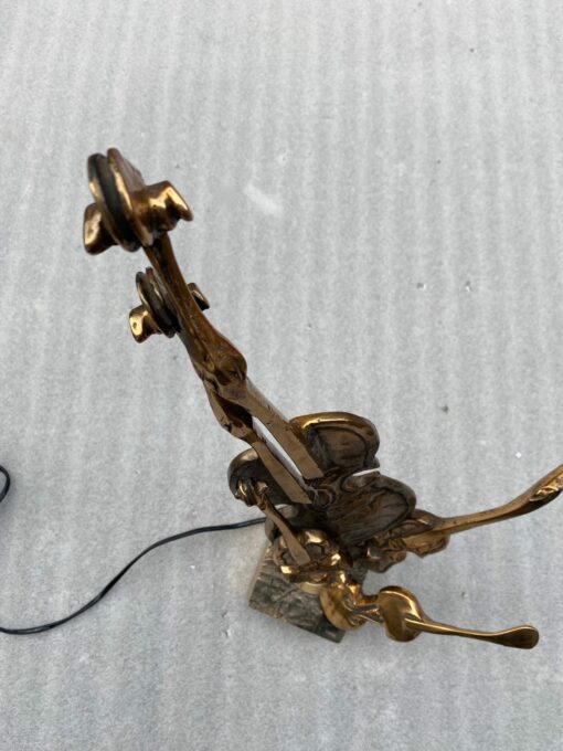 1970/80 Violin Lamp  In Bronze  Signed LOHE - Image 9