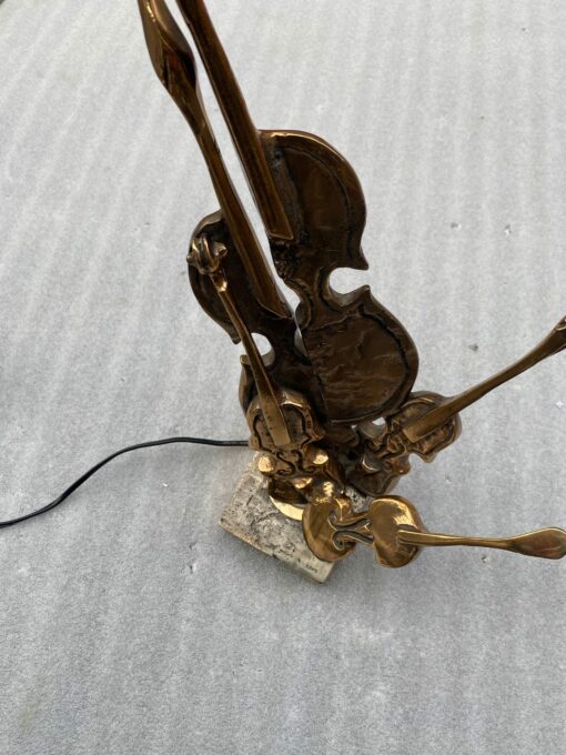 1970/80 Violin Lamp  In Bronze  Signed LOHE - Image 8